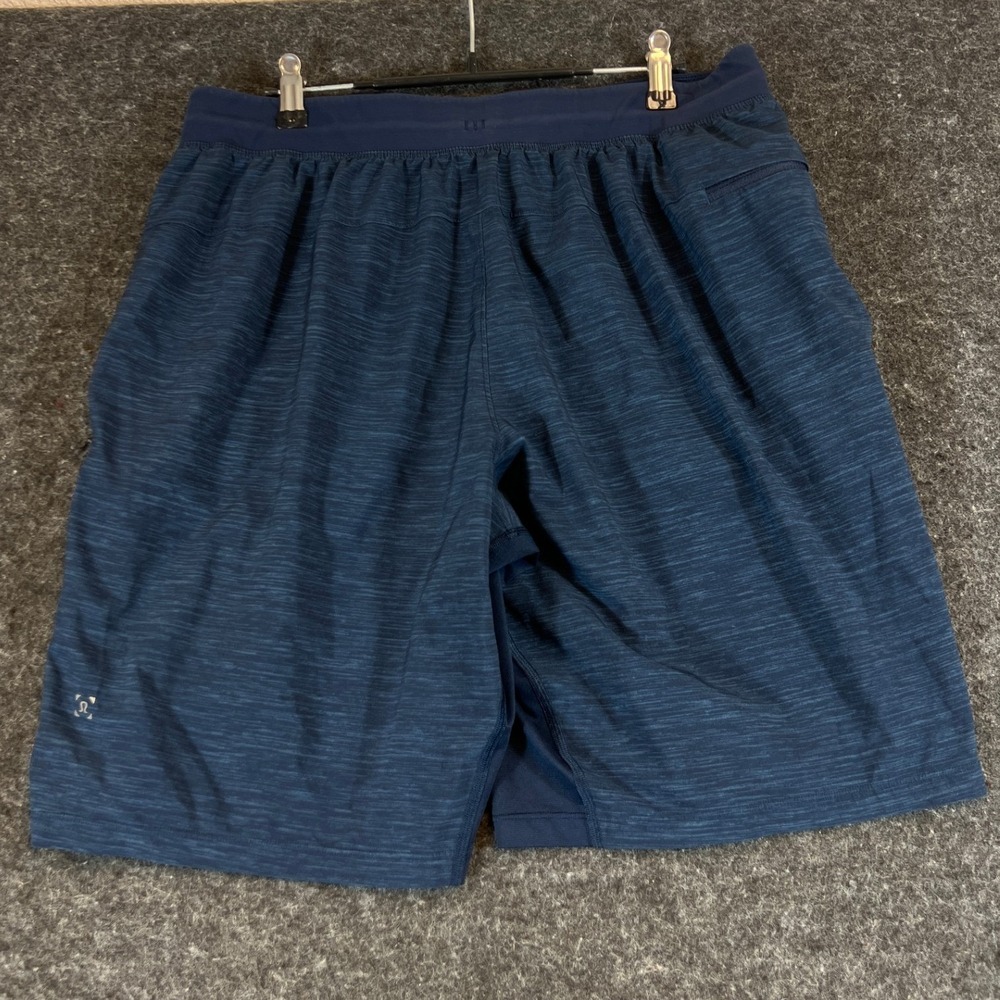 Lululemon Mens Pace Breaker Shorts Navy Blue Space Dye Size Large